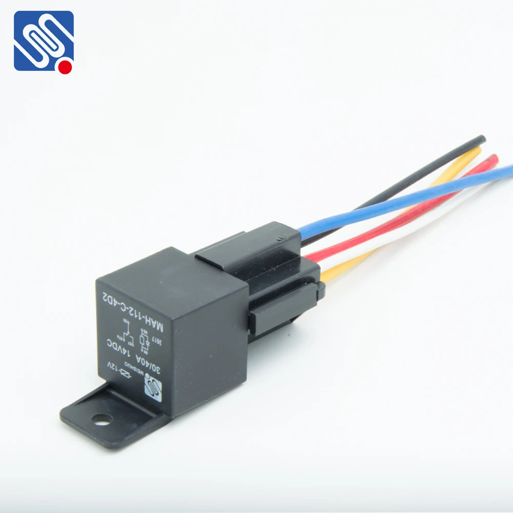 MEISHUO MAH 40a/14vdc 12v 60a Electromagnetic Auto Relay Waterproof 5 Pin Car Light Relay