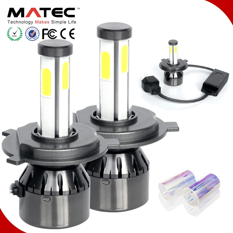 Matec led headlights bulbs h4 L8H Car Motorcycle Headlight Flip 100W 12V 24V 6000K Super Led H15 Car Bulbs 9004 9012 10000LM