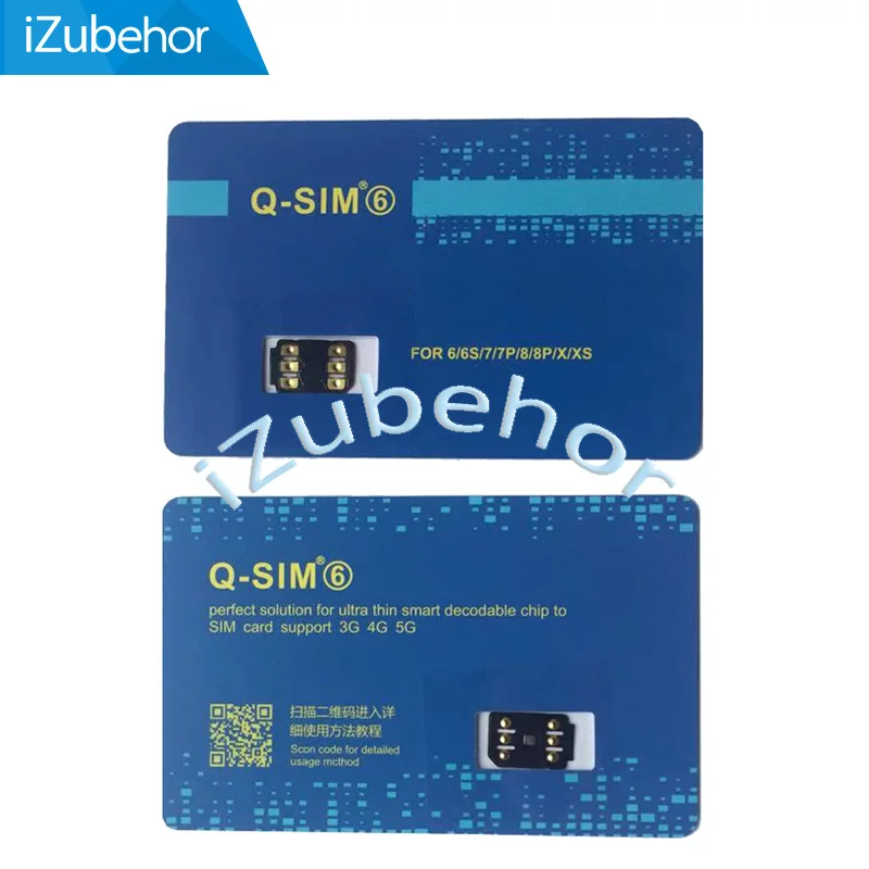 
Support IOS13 Q-SIM 6 for iphone 5/5c/5s/6/6p/6s/7/7p/8/8p/x/xs /XS max/11/11 pro automatic 4G 5G Sim Card Adapter 