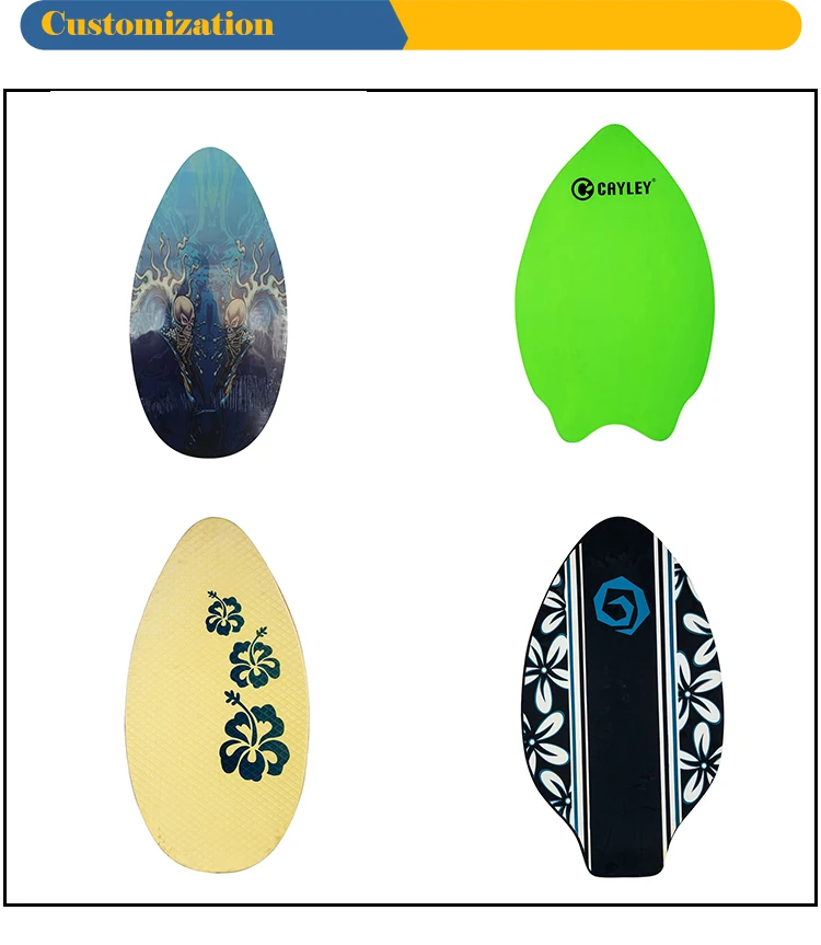 40'' Wholesale Poplar Wood Skim Board Custom Cheap Portable Poplar Wood