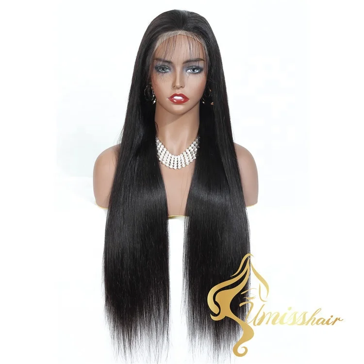 100% Human Hair Wigs For Black Women Straight Silk Full Lace Wig With Transparent Lace Wig 10A05.jpg