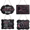 Double-Sided Message Board Small Chalkboard with Hanging String