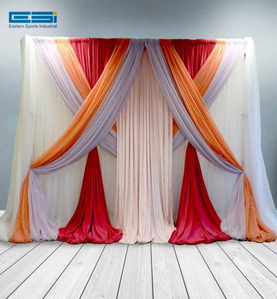 Esi Triple Layer Wedding Decoration Pipe And Drape Cheap Pipe Drape