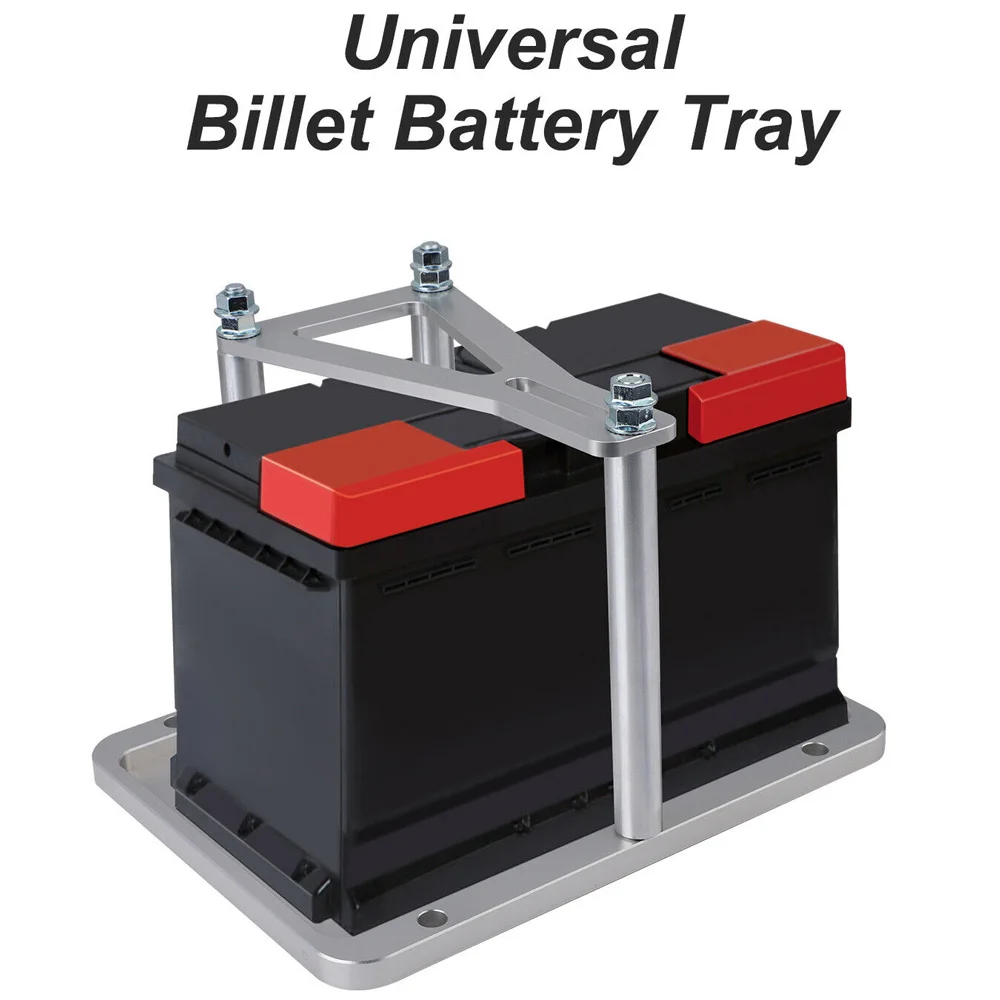 Universal Billet Battery Tray Hold Down Relocation Box Aluminum Holder ...