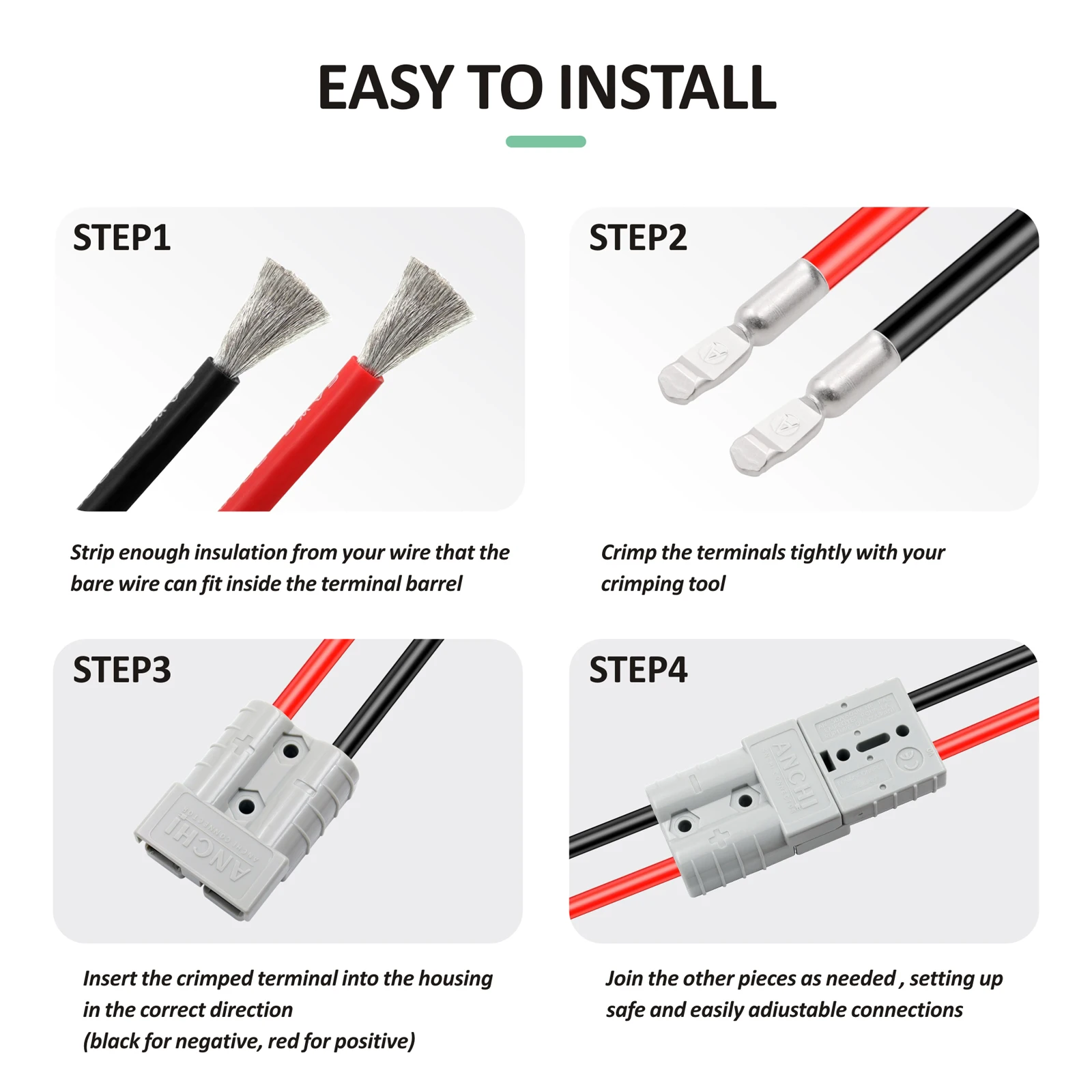 175a 600v For Andersons Industrial Plug Electric Forklift Battery High