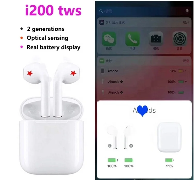 Amazon top seller manufacturer new model fone sem fio i200/i500/i9000 tws airbuds 1:1 true wireless stereo bluetooth earbuds - ANKUX.COM