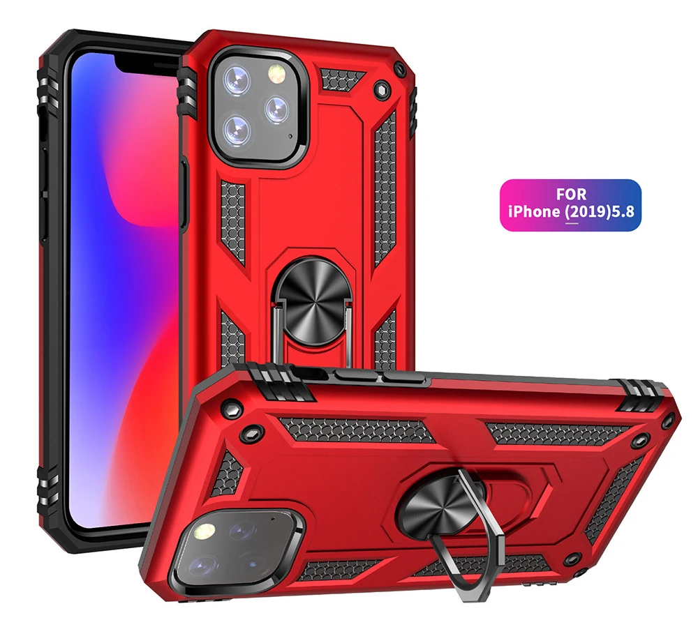 Armor Brushed Card Slot wallet cover For iphone 11 11 pro 11 pro max phone case