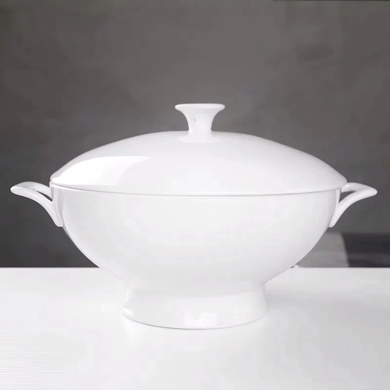 Cheap Modern Ceramic Tureens Ceramic With Lid,Porcelain Hotel Serving