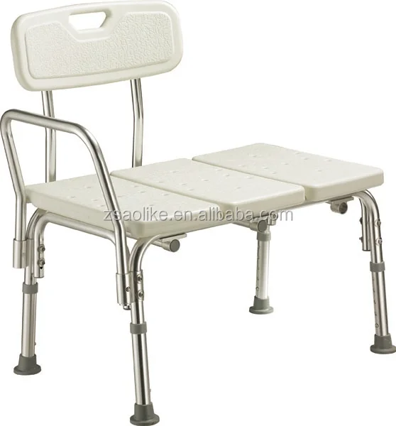 Hospital Home Height Adjustable Backrest Shower Chair With Wheels For