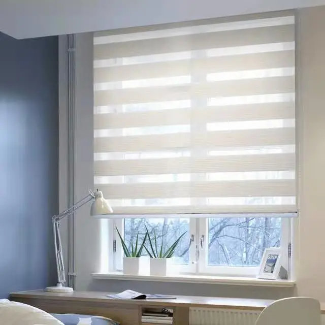 zebra blinds with curtains