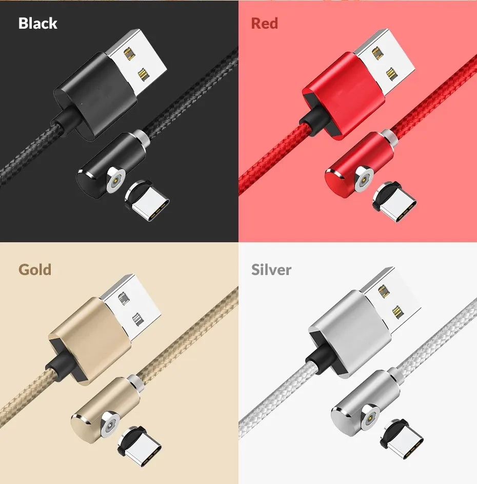ZICAS 1M 2M Magnetic Mobile Phone Cable for Type C USB Cable Magnetic Charger 2.4A - ANKUX.COM