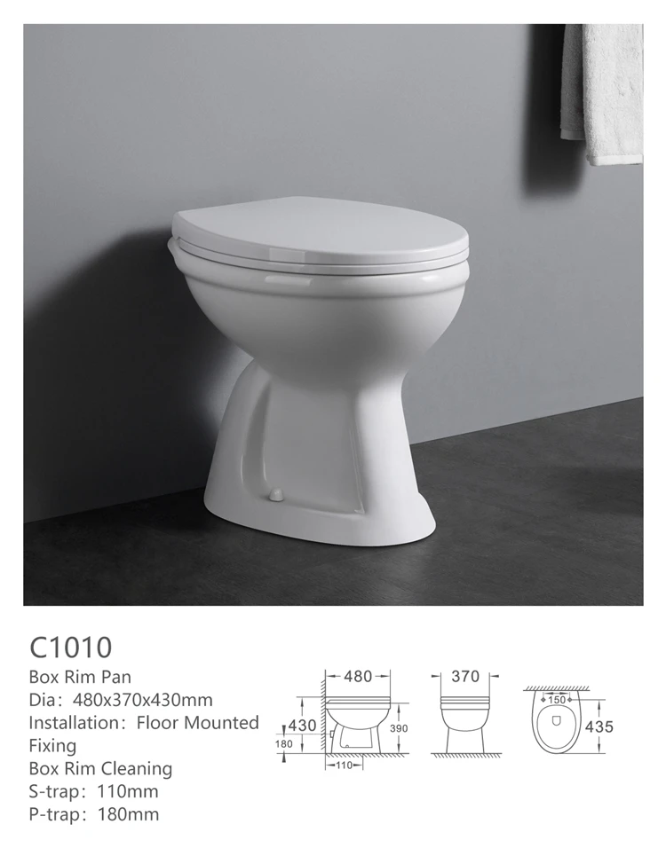 C1010 Factory direct sell washdown toilet pan cheap ceramic wc toilet
