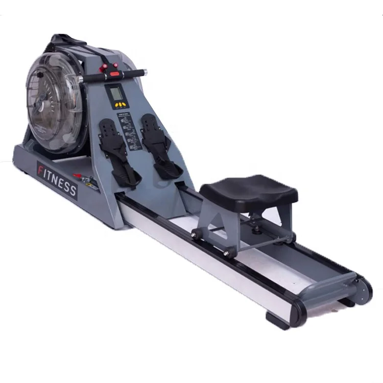 
fitness gym equipment double track wooden rowing machine 