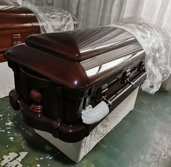 funeral adult cheap wood coffins with best painting