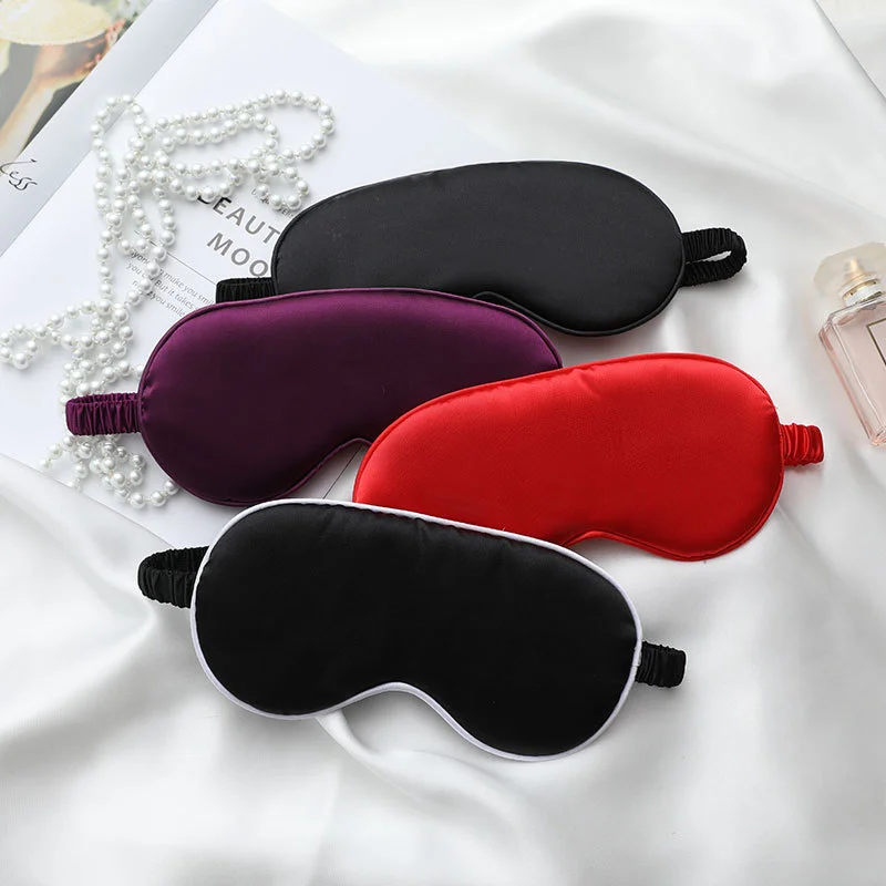Unisex Super Smooth Blindfold Silk Satin Sleeping Eye Mask With Elastic