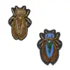 China factory brass badge kids cartoon embroidery designs rhinestone patches for clothing