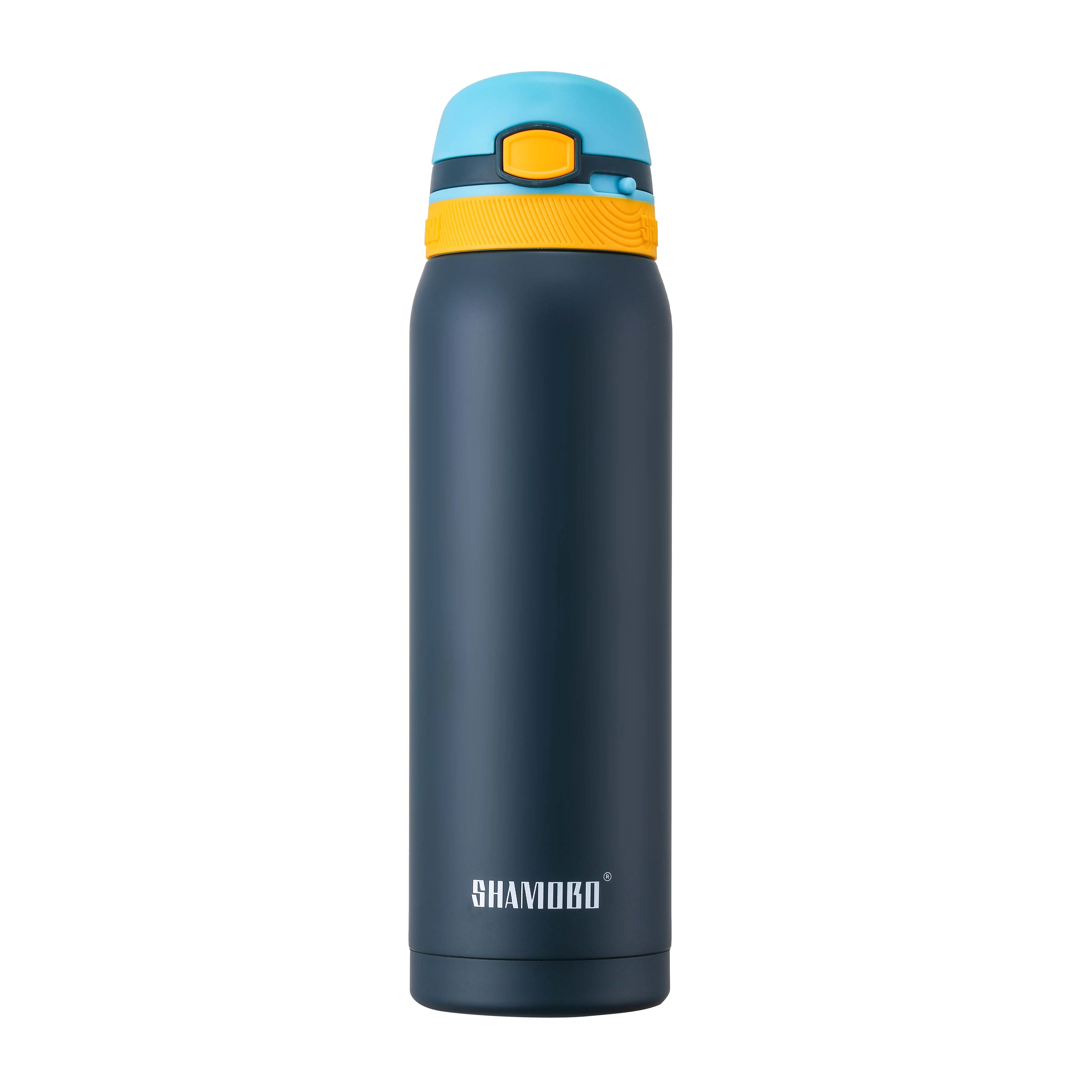 

Custom high quality designer termos cup bouncing lid vacuum flasks thermo jug stainless steel water bottle double wall, Dark blue