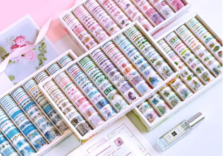 120 Rolls Washi Tape Vs Masking Tape Cinta Washi Tape With 5 Sizes 5/8