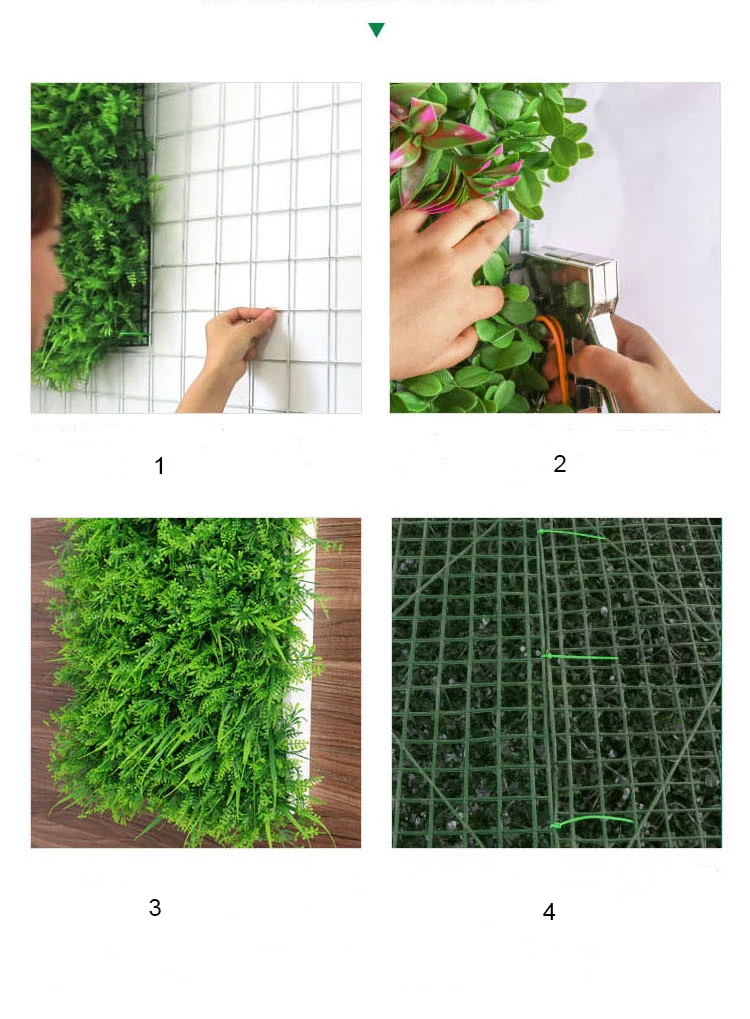 Artificial Grass Wall Panels Plastic Greenery Plant Wall Grass