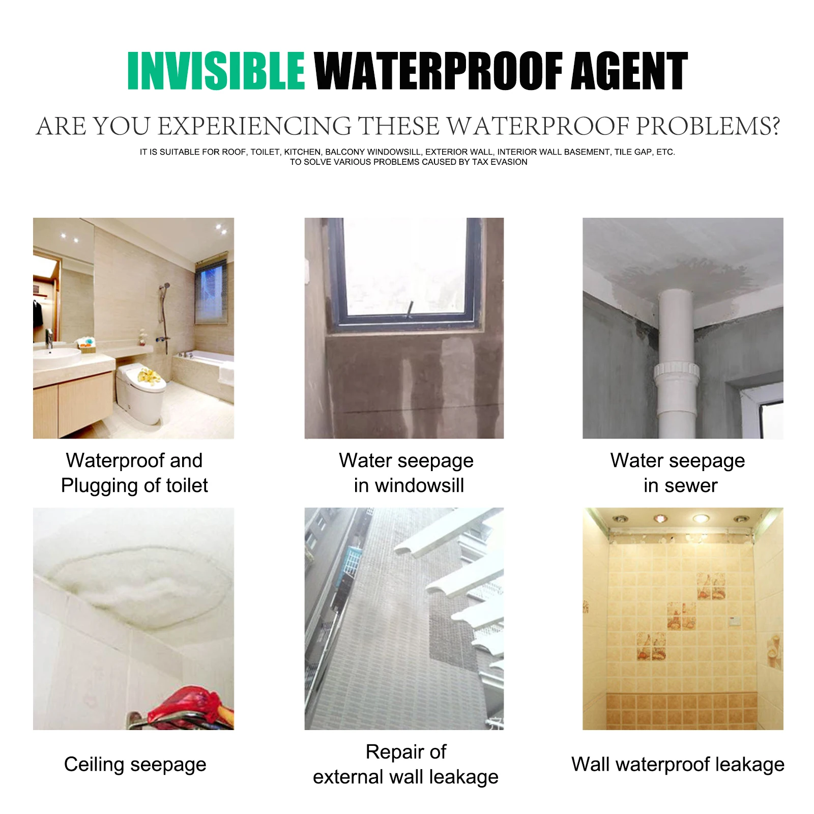 Penetrating Invisible Waterproofing Agent Bathroom Tile Waterproof ...