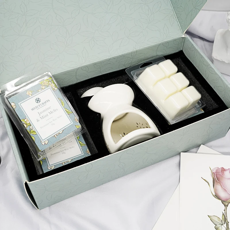 Wholesale Custom Gift Box Incense Ceramic Wax Melt Oil Burner Scented