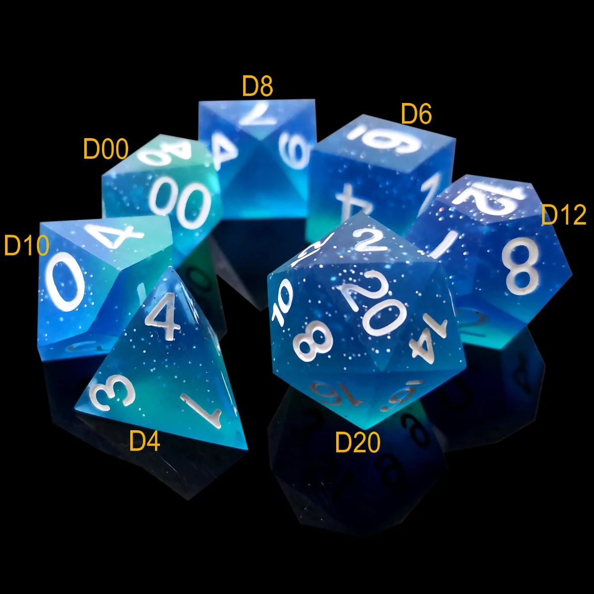 Sharp Edge Amethysts Rpg Dnd Dice Set Role Board Game With D4 D6 D8 D10