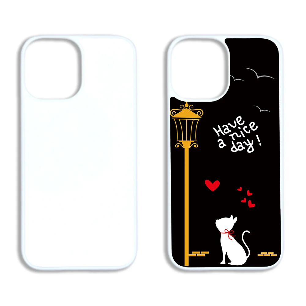 

hard case ublimation/phone grip ublimation/for iphone 12 pro ublimation case,1 Piece, White(black&clear)