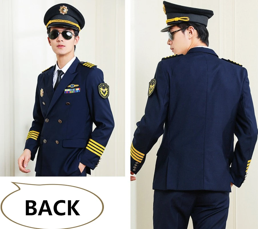 Classical Standard Airline Pilot Uniform For Men Aviation Uniform Suit