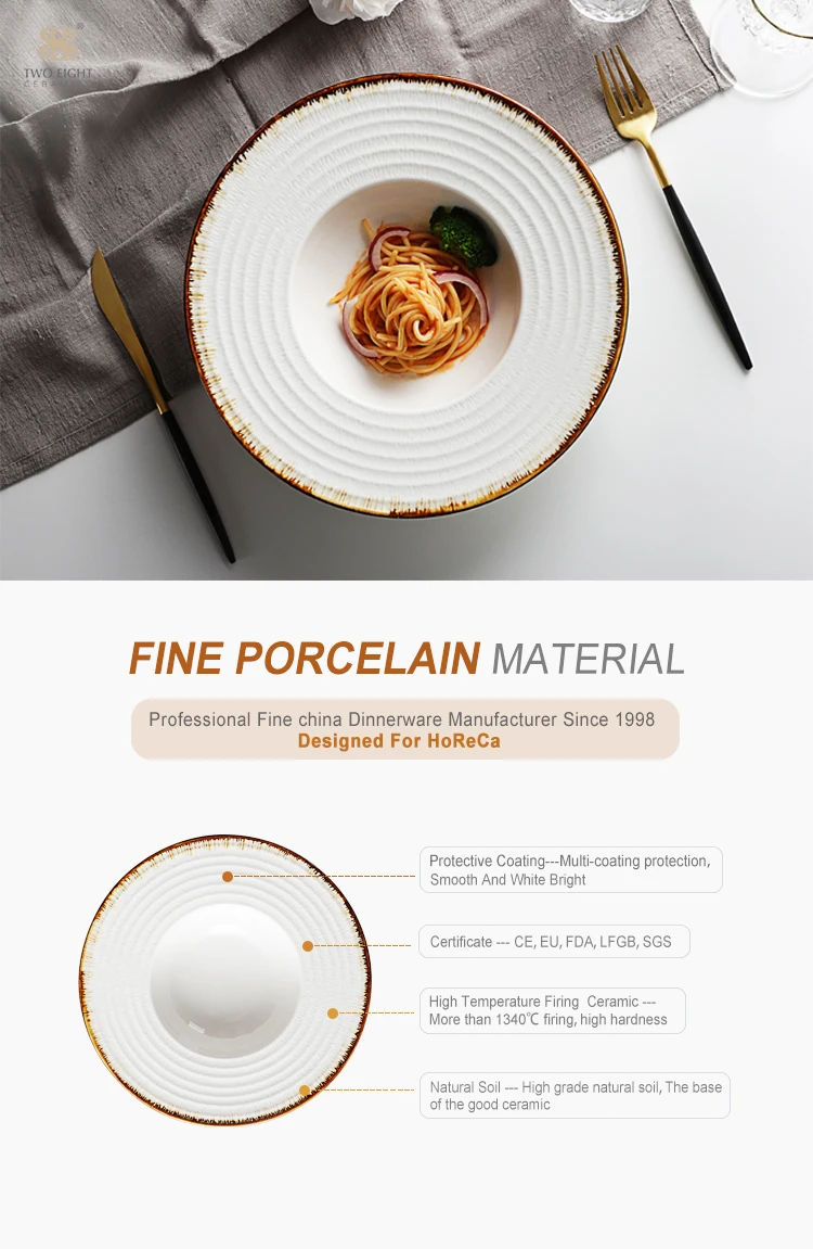 Tops Dishes Wedding Platter, Wholesale Ceramic Crockery China Platos Modernos Para Restaurant^