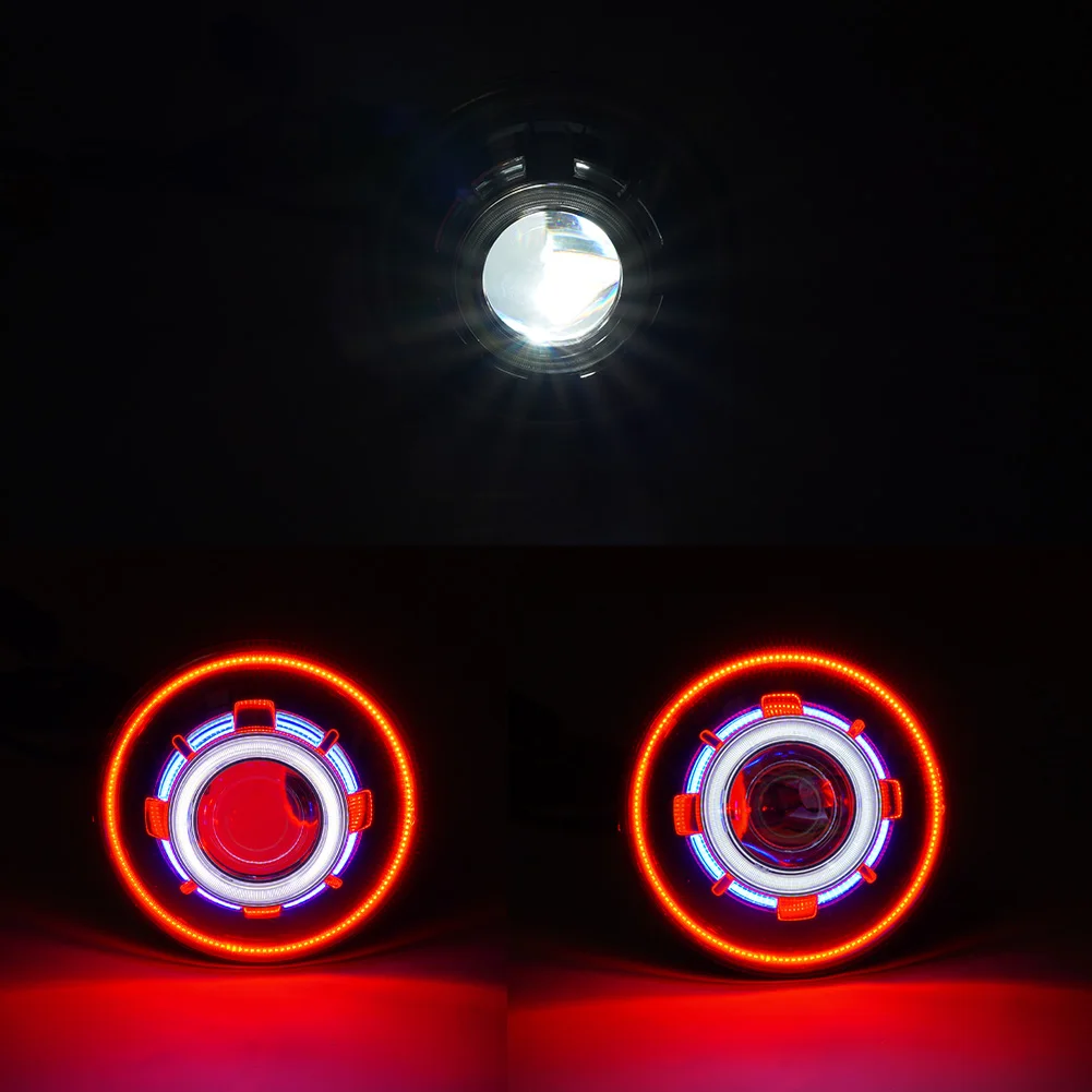 7 Inch high low beam 55W 12V LED Star Headlights Projector Angel Eyes DRL For Jeep Wrangler TJ JK accessories factory