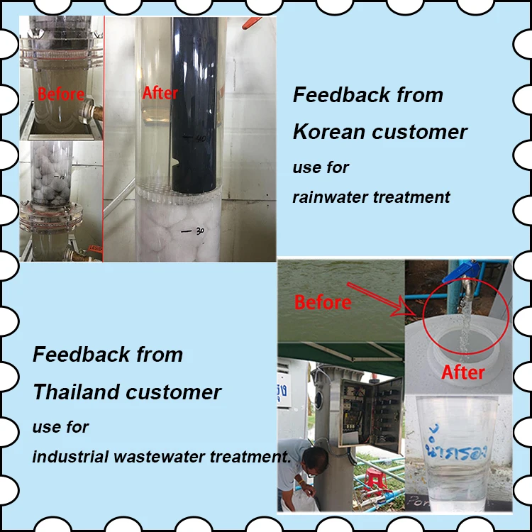 Pocket Filter Material Polyester Fiber Balls for Water Treatment