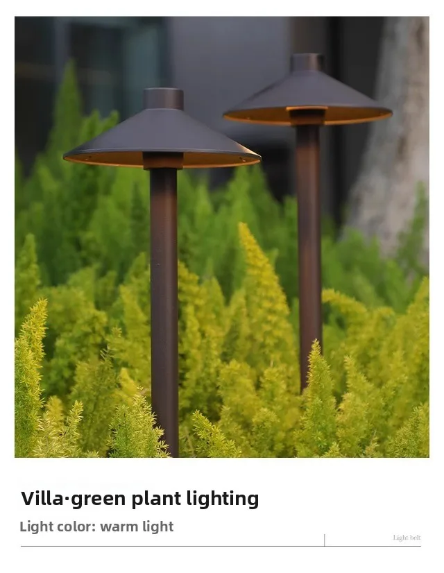 product led low voltage lawn lights brass led bollard garden light with brass thread stake-6