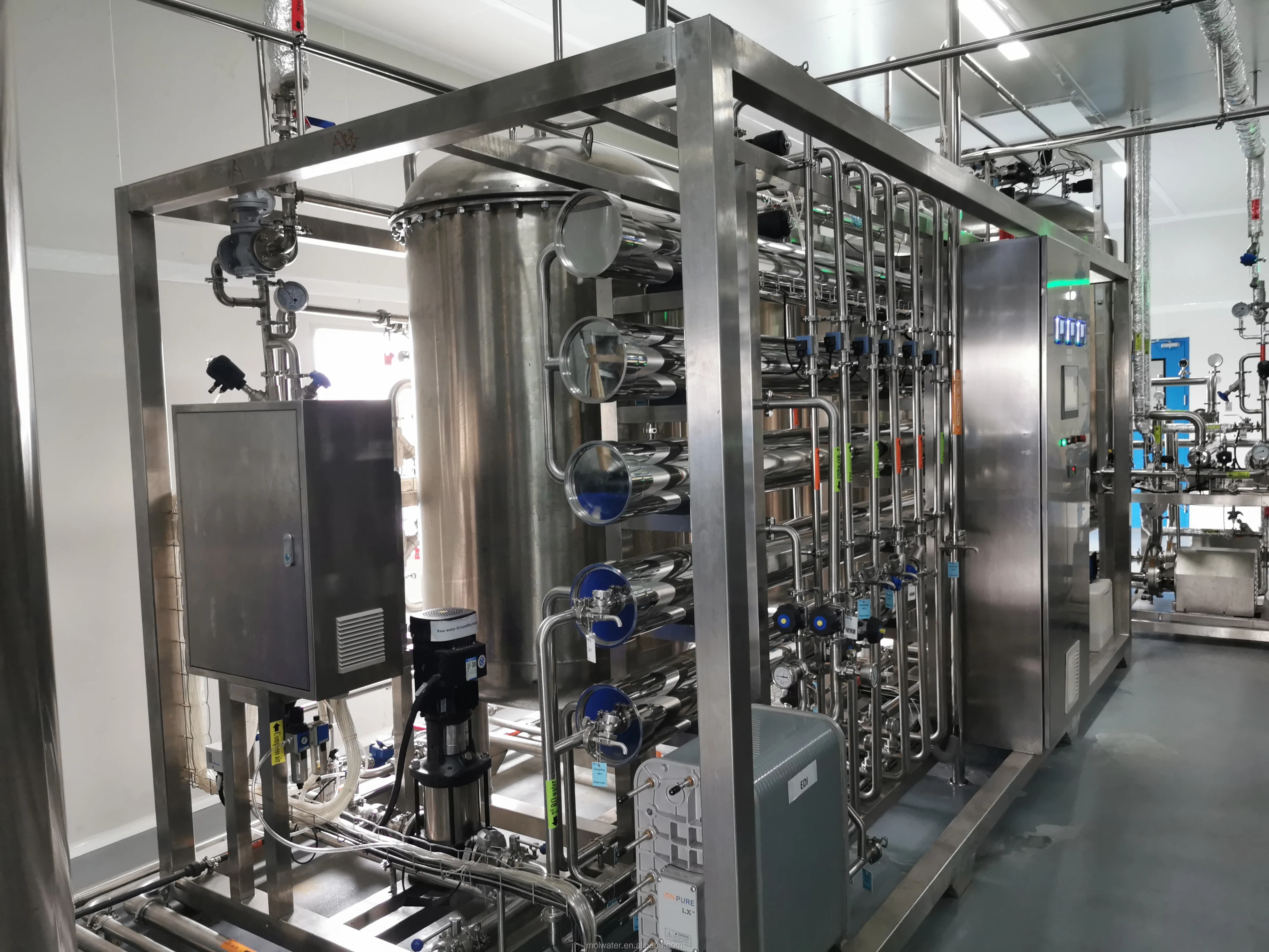 使用ro & edi解决方案生产制药纯化水