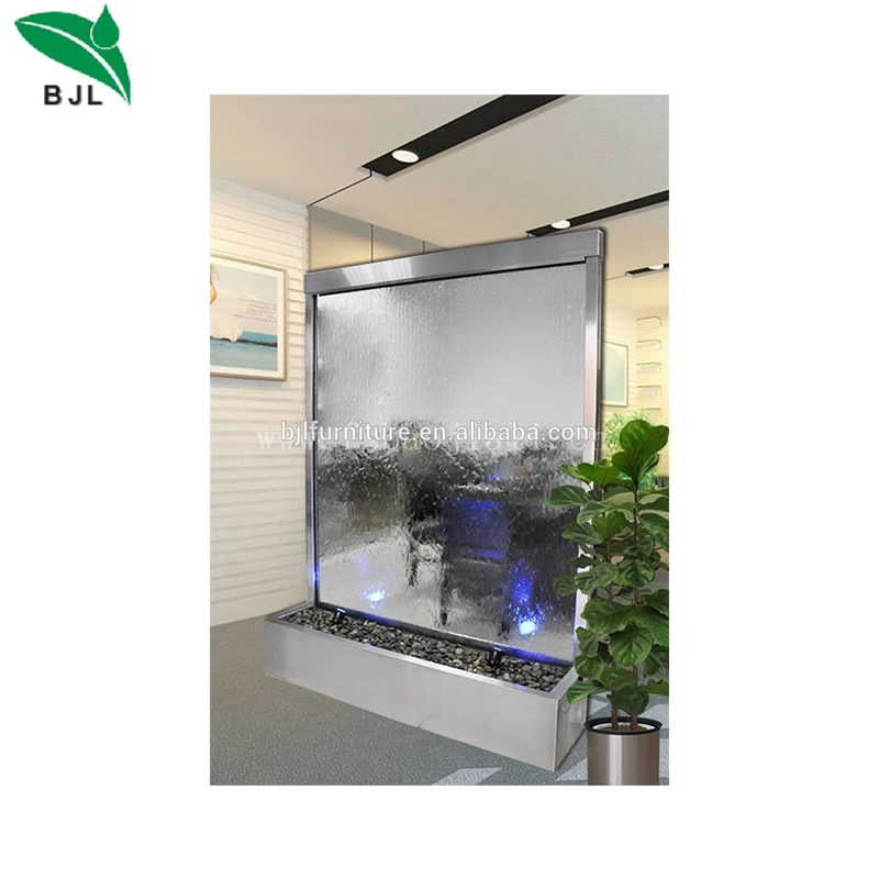 Hot Clear Glass Floor Waterfall Indoor And Outside Water Fountain