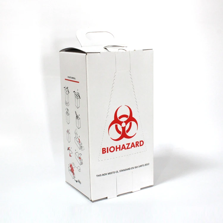 5l Wholesale Medical Waste Needle Collection Box White With Logo Safety