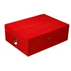 Red Luxury Cedar Wood Cigar Humidor Supported Customization