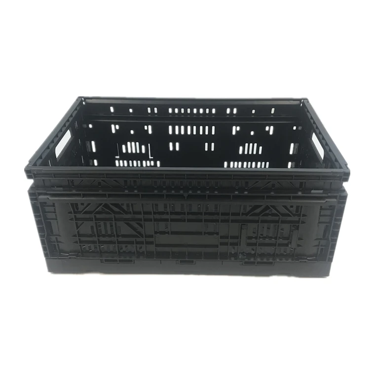 Hot Sale China Fabrik Schwarz Faltbare Pp Kunststoff Kiste Für Obst Und