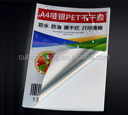 Personalizado Impreso Pegatinas Adhesivas Etiquetas de dirección hojas de oro blanco plateado A4 