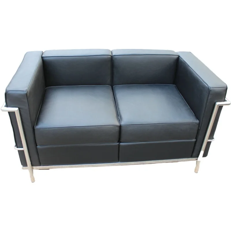 Sectional Double Seats Sofa Le Corbusier Lc2 Leather Modern Le Corbusier Lc2 Leather Modern Sofa