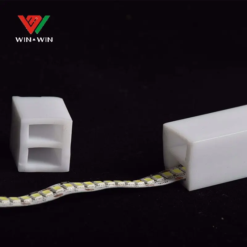 360 Degree Diffuser Outdoor Led Profile Square Silicone Sleeve Flexible Tube For Pcb  12mm Led Neon Strip Light