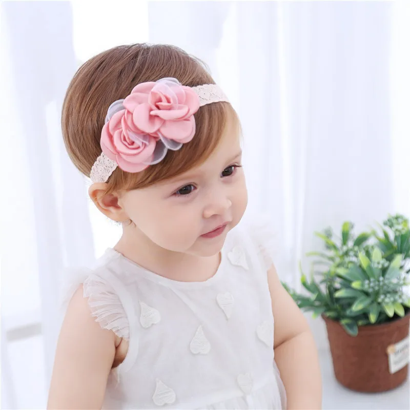 New Arrivals Pink Rose Lace Baby Hair Band Baby Headdress - Buy Fancy  Hairbands,Cute Hairbands Headbands For Girls,Beautiful Hairband Product on  
