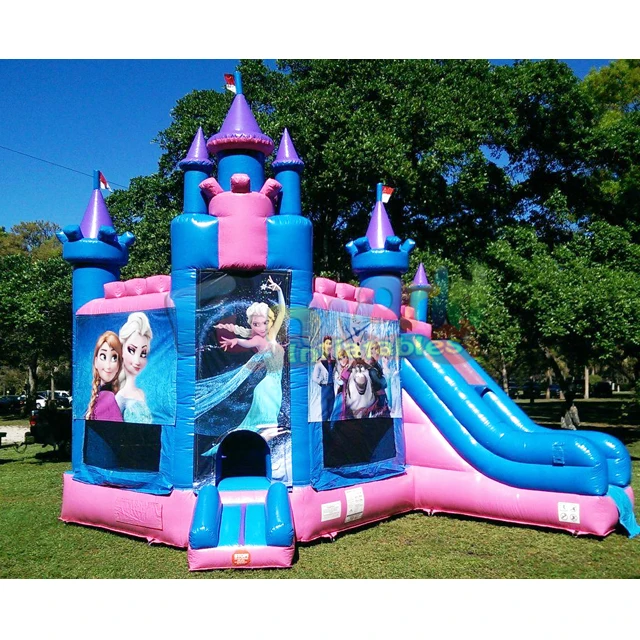 Kids Elsa Commercial Freeze Theme Bouncy Water Slide Frozen Bounce