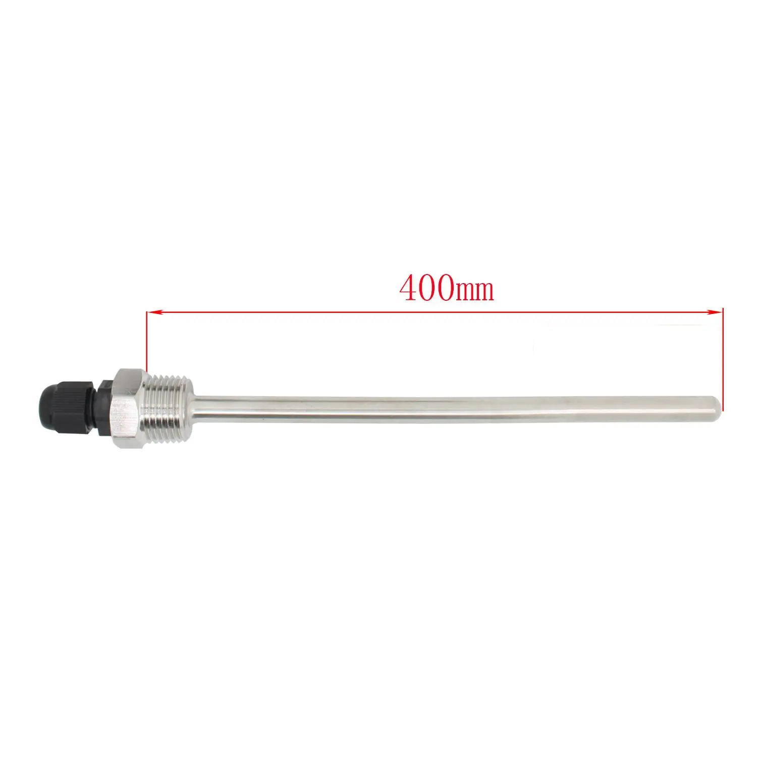 500mm 1/2 inch thermowell Stainless Steel 304 with Plastic Cap for Beer fermenter ds18b20 pt100 Homebrew Boiler 30mm 50mm 100mm 150mm 200mm 300mm 400mm 500mm 
