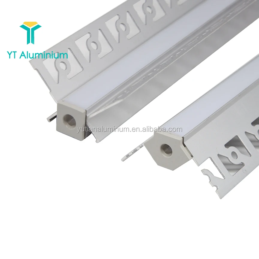 LED Aluminum Drywall Profile Strip Recessed Inner Corner Mounting Light Channel Aluminum Outdoor with LED