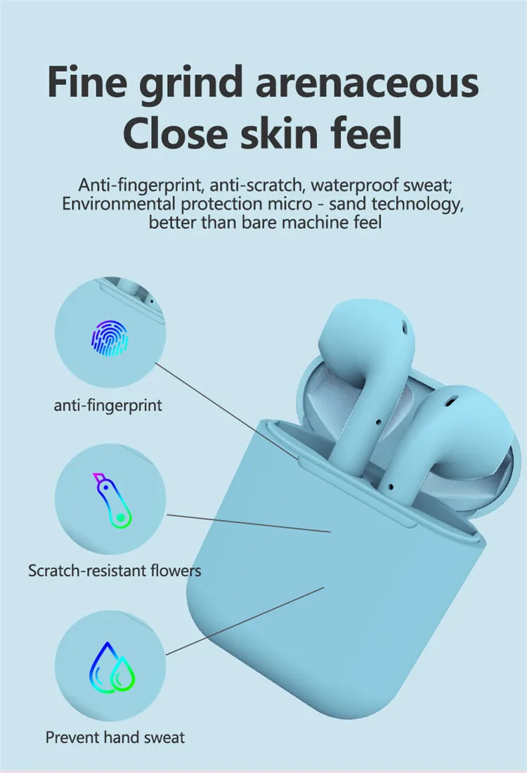 2020 Best Gift Macaron TWS Earpods Inpods 12 Bluetooth 5.0 POP UP for Iphone Android With Magnetic Charging Case and Mic