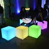 Modern colors change lighting cocktail cube table bar coffee plastic LED table