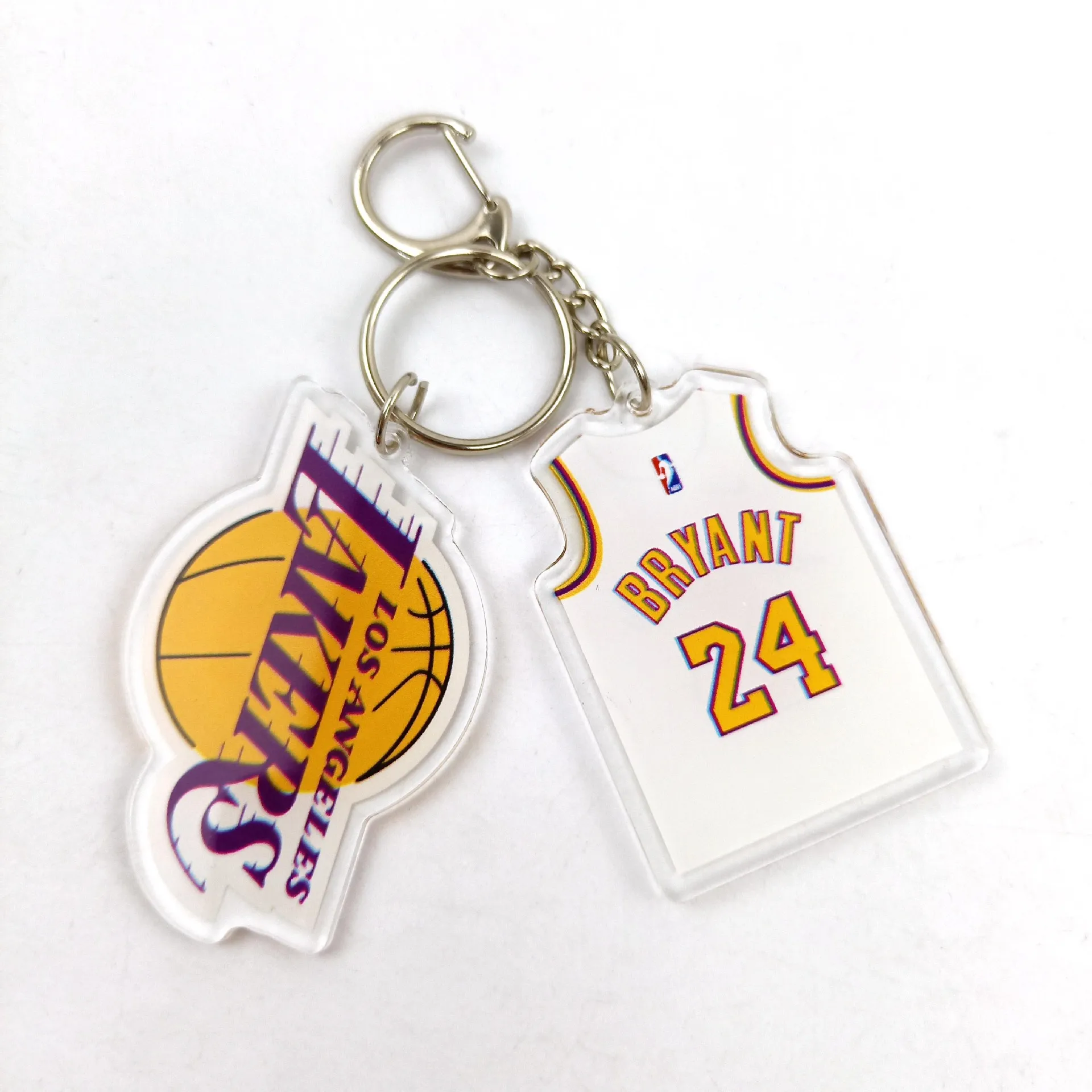 Nba Basketball Sport Events Metal Keychain Laker Logo Key Chain Team
