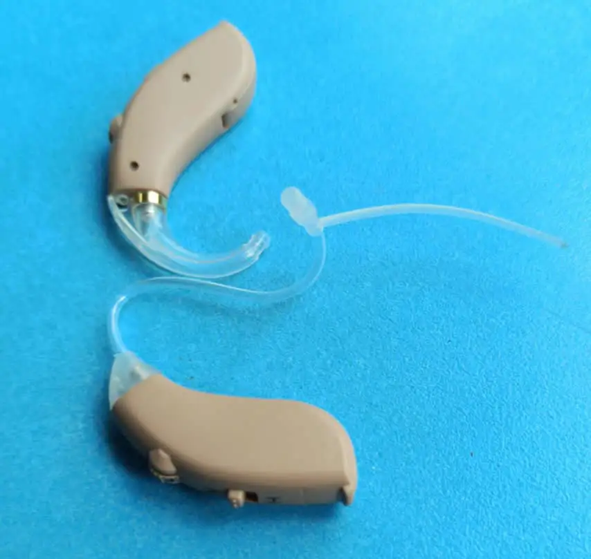 Hearing Aids With Openfit Earplug And Earhook Hearing Aids With Slim Tube And Roller Volume