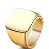 Latest New Design Blank Simple Casting Titanium Gold PVD Men'S Finger O Ring Jewelry