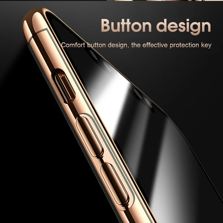 OTAO  tpu mobile phone case for iphone 11 pro max plating transparent case for iphone xs max xr x 8 7 plus back cover